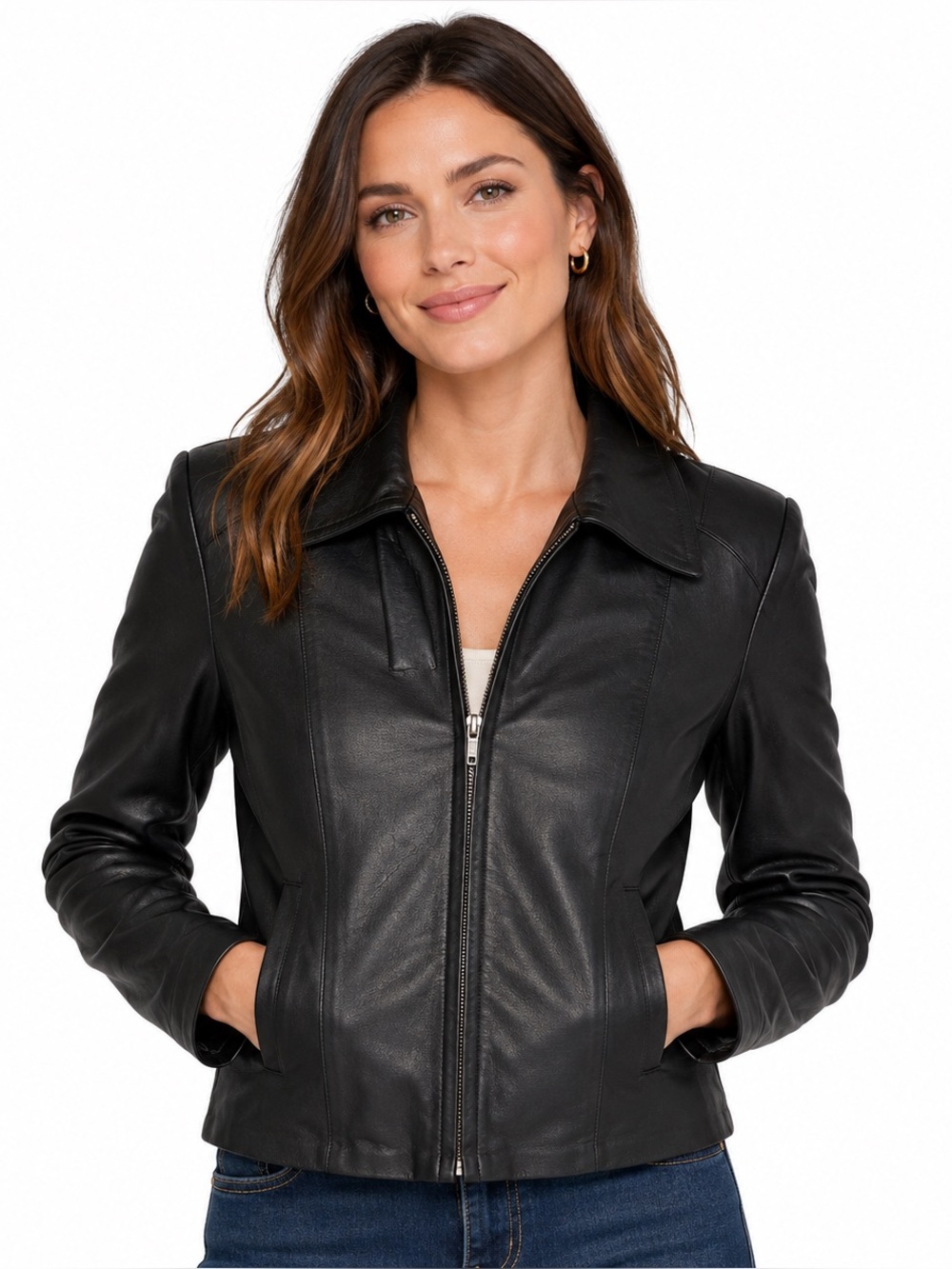 Raffaelo Genuine Leather Jacket | Small | Removable Liner | Black
